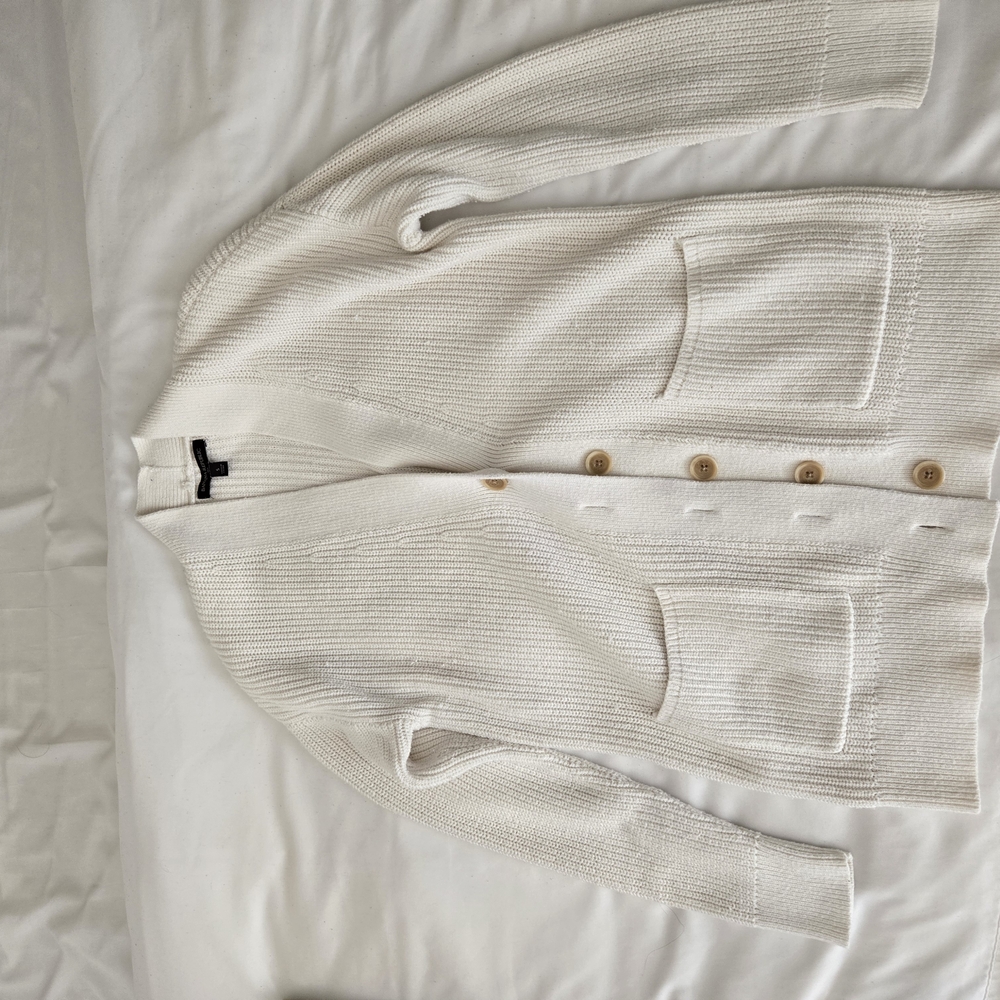 Cream Button-Up Cardigan